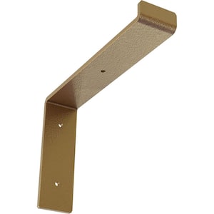 2 in. x 7 1/4 in. x 10 in. Hammered Gold Steel Truss Shelf Bracket