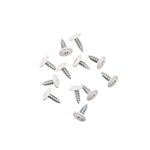 #8 x 1/2 in. Phillips Truss Head Metal Self-Piercing Screws in White for Aluminum Gutter Components (12-Pack)