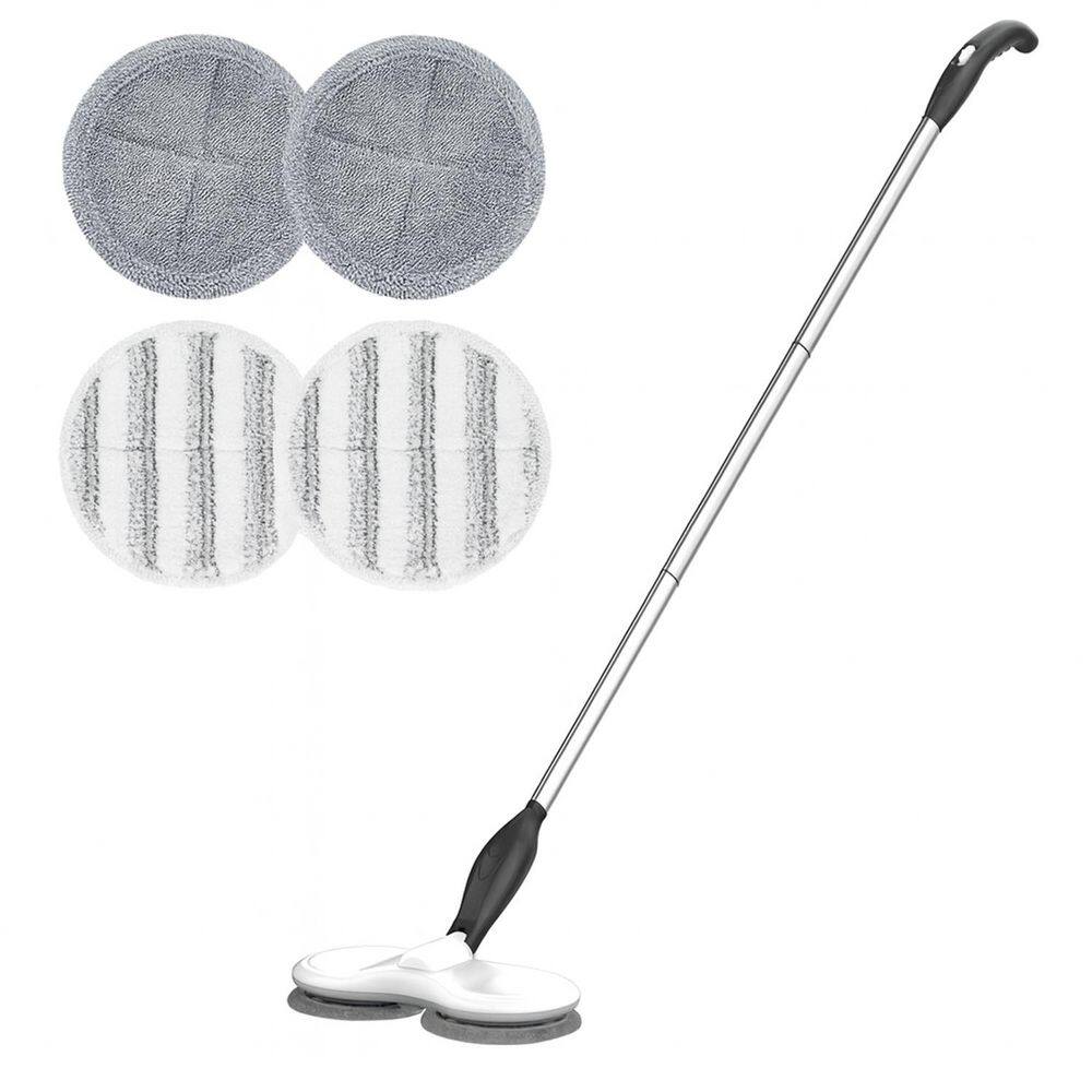 Residential Cordless Electric Mop for Hardwood Tile Laminate Floor Cleaning in White with Dual Spinning Pads price history on PriceWatchPro