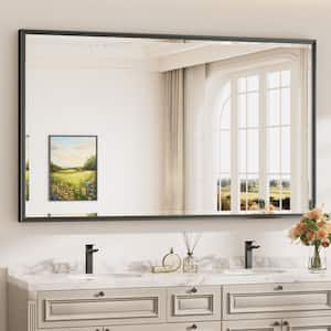 60 in. W x 36 in. H Framed Rectangular Black Mirrors for Bathroom Wall Beveled Mirror Bathroom Vanity Mirror Over Sink