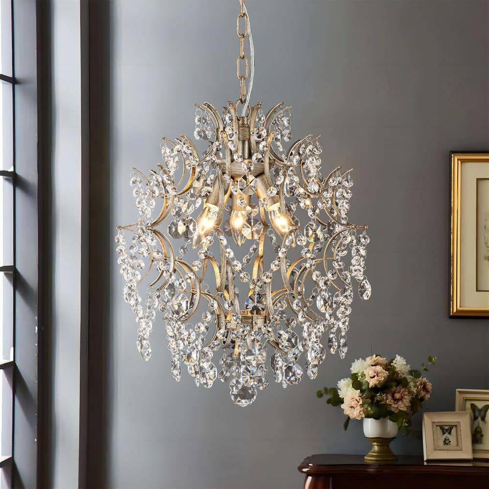 RRTYO Arras 3-Light Vintage Retro Champagne Gold Tiered