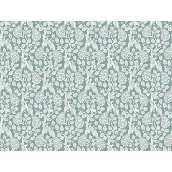 York Wallcoverings Plumage Teal Paper Strippable Roll (Covers 60.75 sq. ft.)