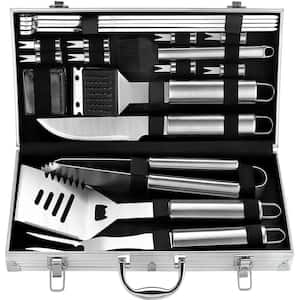 20-Piece Sliver BBQ Grill Accessories Kit with Cooler Bag