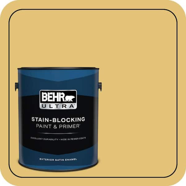 BEHR ULTRA 1 gal. #370D-5 Summer Field Satin Enamel Exterior Paint & Primer