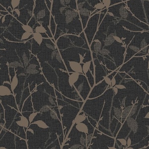 Boutique Belle Charcoal and Gold Wallpaper