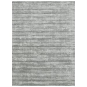 Affinity Londyn Silver/Gray 4 ft. x 6 ft. Striped Viscose Area Rug