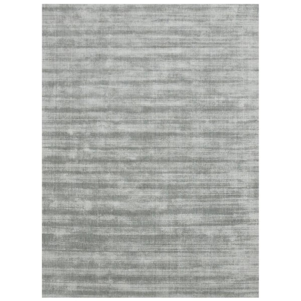 Amer Rugs Affinity 10 ft. X 14 ft. Silver/Gray Striped Area Rug
