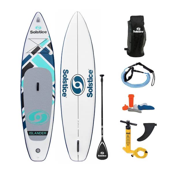 Watersports Islander 11 Foot Inflatable Stand-Up Paddle Board Kit, Teal