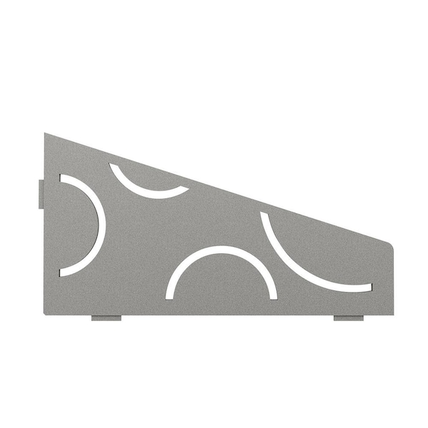 Schluter Shelf-E Stone Grey Coated Aluminum Curve Quadrilateral Corner Shelf