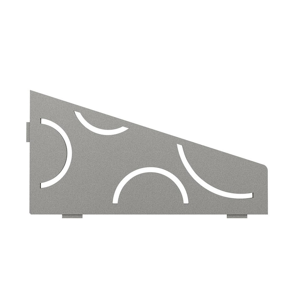 Schluter Systems Shelf-E Stone Grey Coated Aluminum Curve Quadrilateral Corner  Shelf SES3D6TSSG The Home Depot