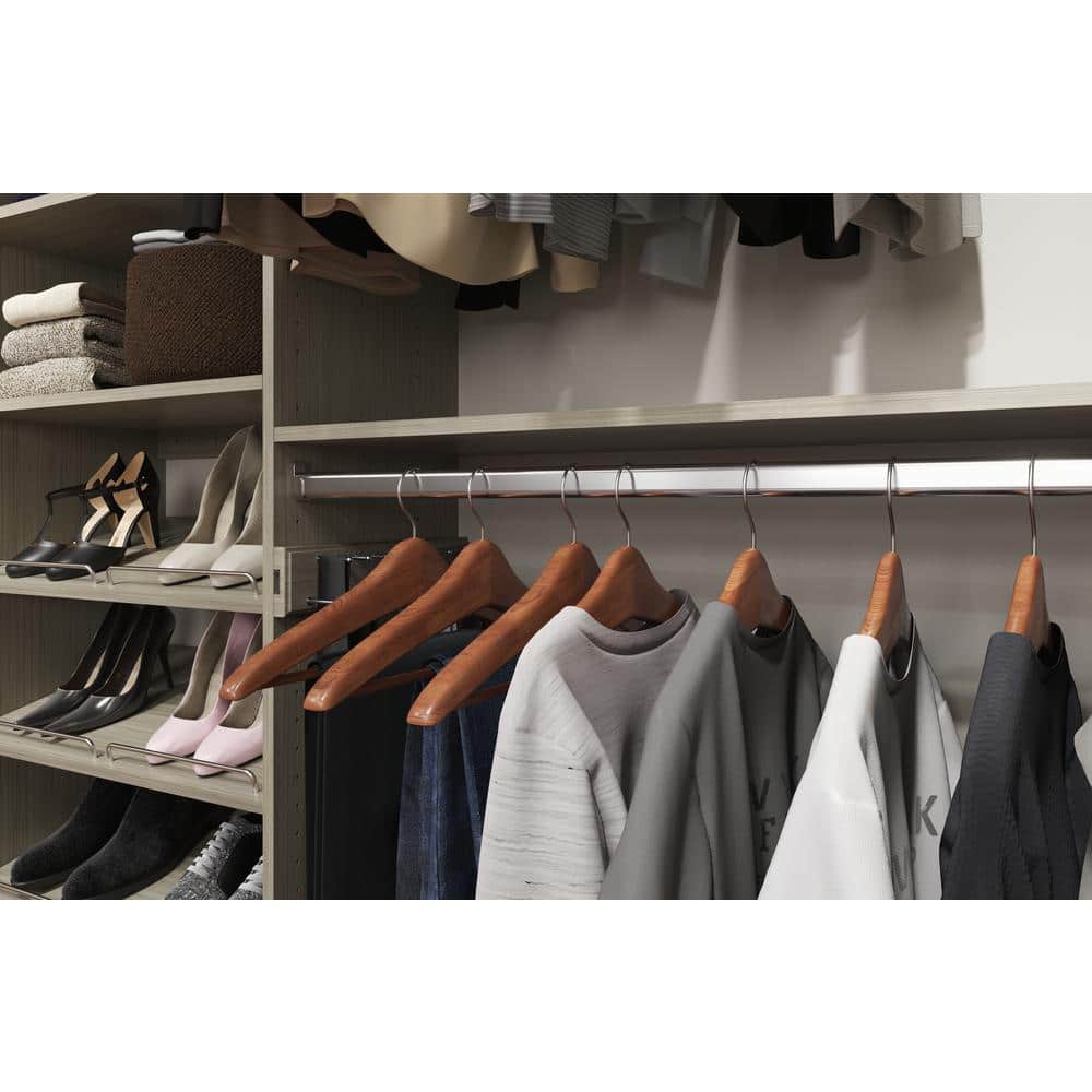 Weathered Gray Dual Tower Closet Organizer with Drawers