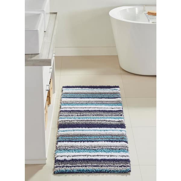 Better Trends Griffie Collection Blue and Grey 20 in. x 60 in. 100