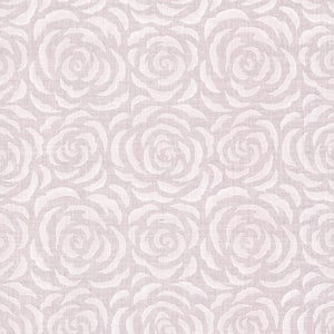 Rosette Lavender Rose Pattern Lavender Wallpaper Sample
