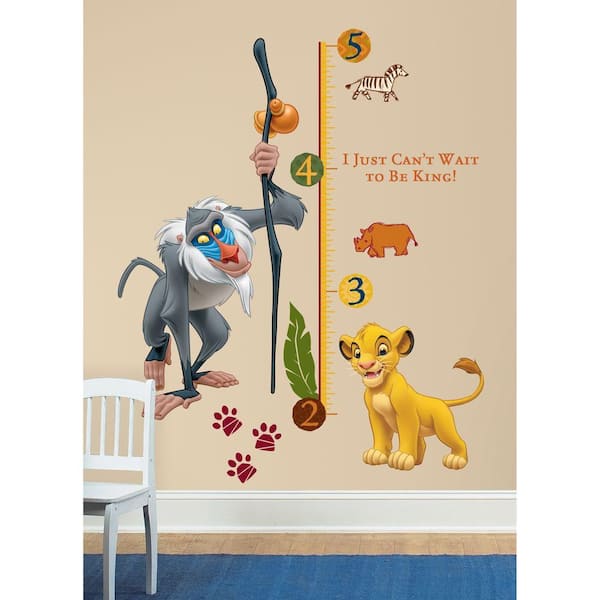 RoomMates The Lion King Rafiki Peel and Stick Giant Growth Chart Wall Decal
