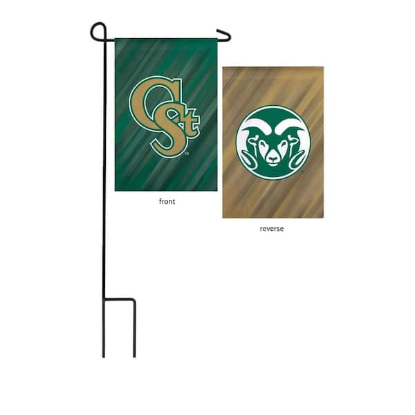 1 ft. x 1-1/2 ft. Colorado State University 2-Sided Garden Flag with 3-2/3 ft. Metal Flagpole