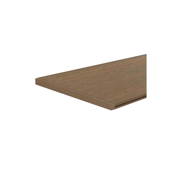 NewTechWood UltraShield Peruvian Teak Angle End Cap for Composite Decking Boards (10 per Bag)