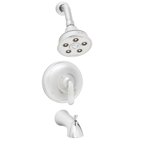 Speakman Caspian 1-Handle 3-Spray Tub and Shower Faucet Combination in Polished Chrome (Valve Included)
