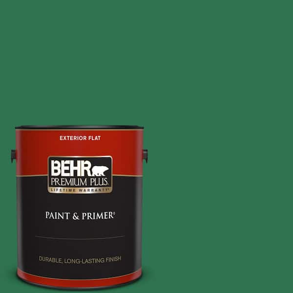 BEHR PREMIUM PLUS 1 gal. #P420-7 Crown Jewel Flat Exterior Paint & Primer