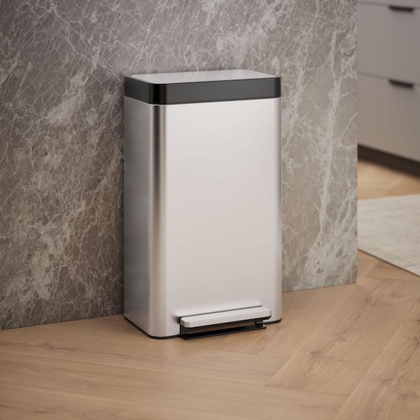 8 Gal. Loft Stainless Steel Trash Can