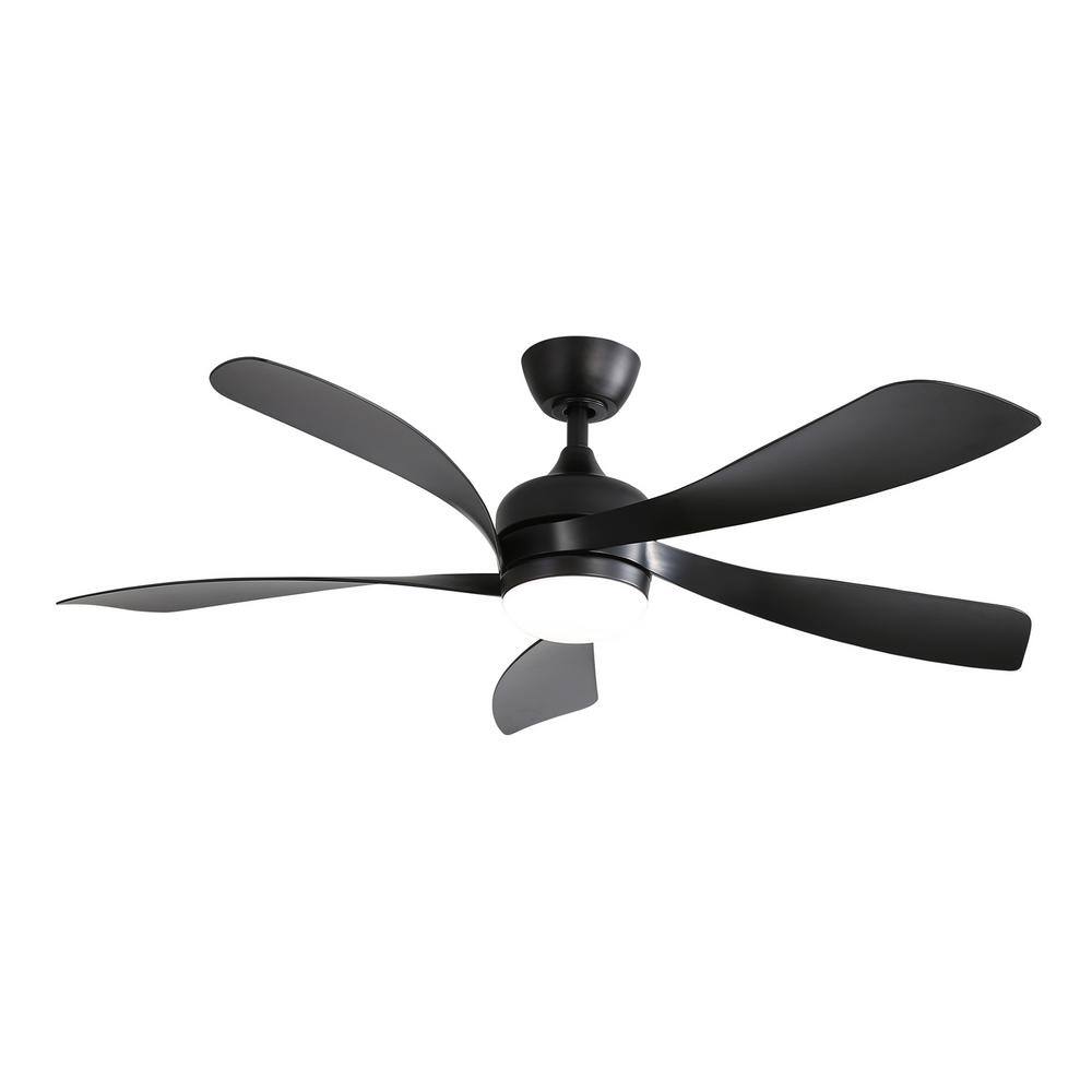 52 in. Modern Indoor Ceiling Fan With 3-Color Dimmable 5 ABS Blades Remote Control With Led Light in Black price history on PriceWatchPro