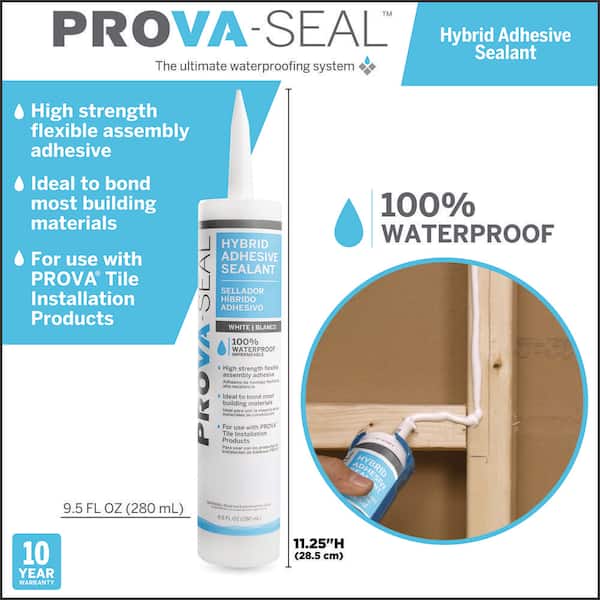 9.5 oz. White Prova-Seal Siliconized Sealant-US