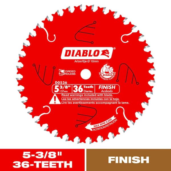 5-3/8in. x 36-Teeth Finish Trim Saw Blade for Wood
