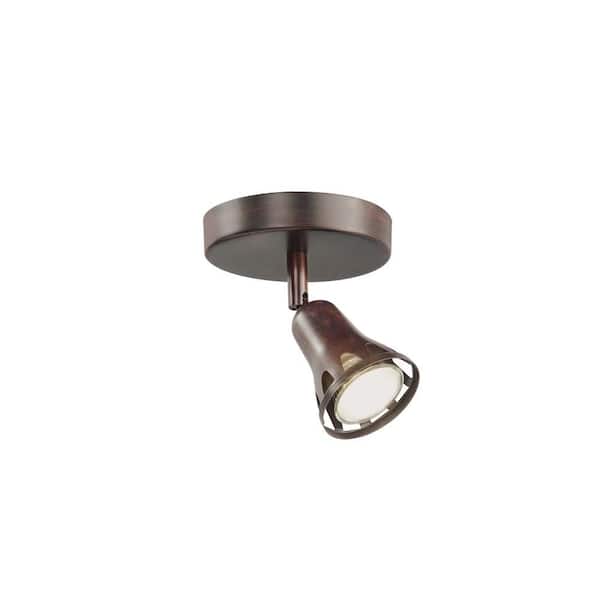 Bel Air Lighting Cabernet Collection 6.8 in. 1-Light Oiled Bronze Track Lighting with Shade