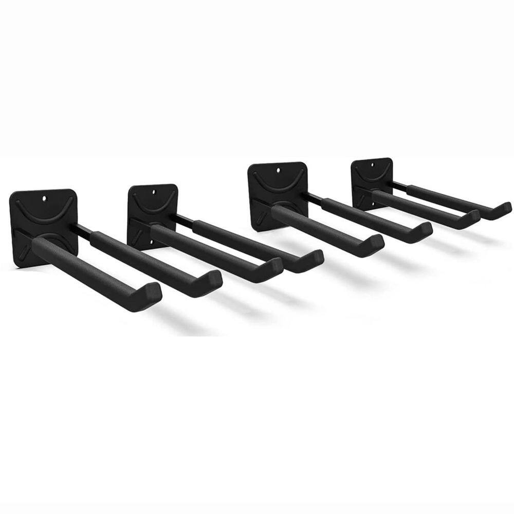 4 Pack Heavy Duty Steel Garage Wall Rack Black Rubber Coated Double Hooks with Mounting Hardware for Tool Storage price history on PriceWatchPro