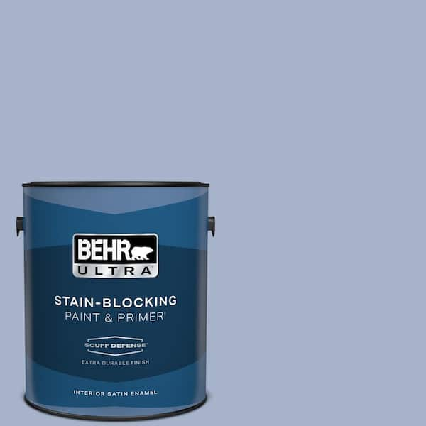 BEHR ULTRA 1 gal. #PPU15-14 Ballroom Blue Extra Durable Satin Enamel Interior Paint & Primer