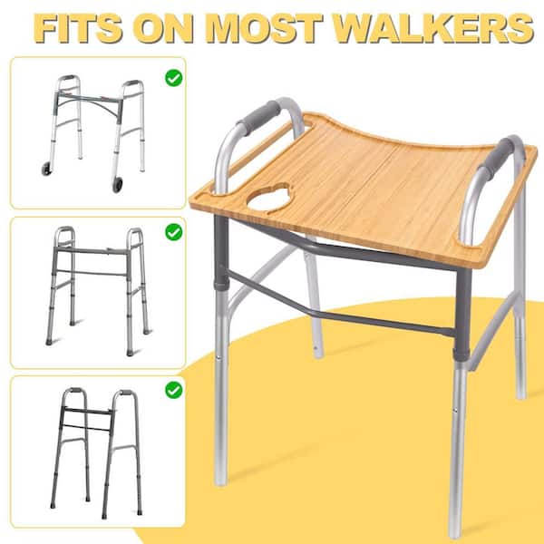 Wudkey Walker Tray for Folding Walker, Tray for Walker for Seniors