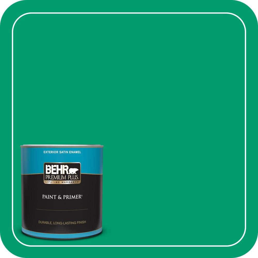 1 qt. #S-G-460 Mint Sprig Satin Enamel Exterior Paint & Primer price history on PriceWatchPro
