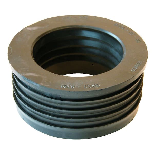 Fernco 4 in. Service Weight Cast Iron Hub x 3 in. Sch. 40 PVC Compression Coupling