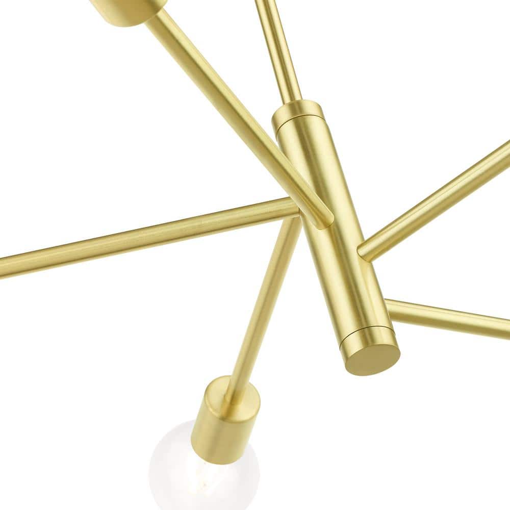Bannister 5-Light Asymmetrical Satin Brass Chandelier