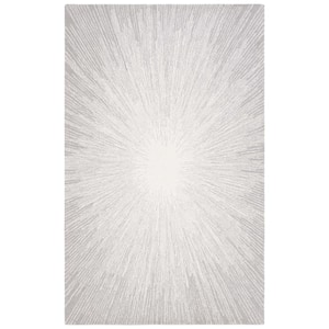Abstract Ivory/Silver 3 ft. x 5 ft. Eclectic Star Area Rug