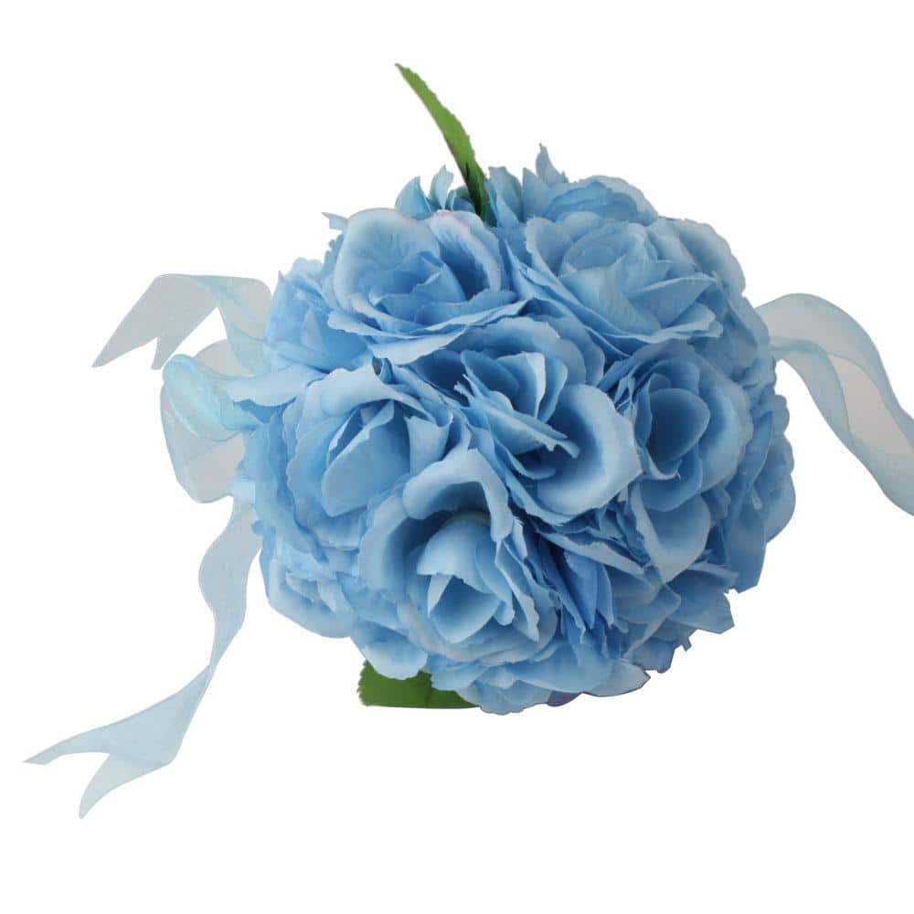 4.7 in. Blue Rose Flower Ball Wedding Decoration