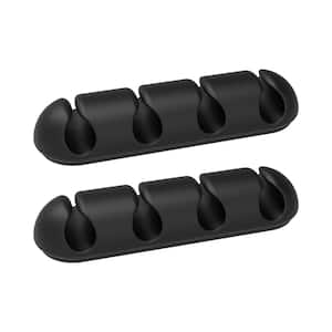 Self-Adhesive Cable Clips Organizer Drop Wire Holder Cord Management, Max  Fitting Cable Diameter 0.27 inch, Pack of 20, Black