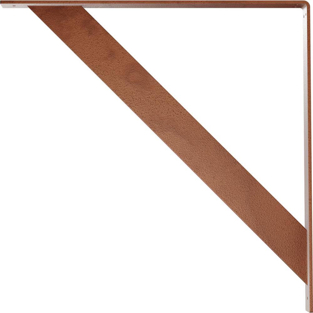 Urban Steel 24" Hammered Copper Finish Countertop Bracket Shelf