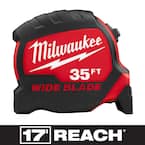 35 ft. x 1-5/16 in. Wide Blade Tape Measure with 17 ft. Reach