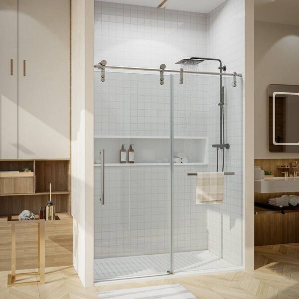Zeafive 56 to 60 W x 76 in. H Sliding Frameless Shower Door in