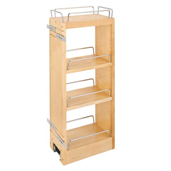 Rev-A-Shelf Natural Maple 6 in. Pull Out Kitchen Wall Cabinet Organizer Soft-Close