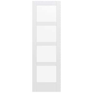 32 in. x 96 in. MODA Primed PMC1044 Solid Core Wood Interior Door Slab w/Clear Glass