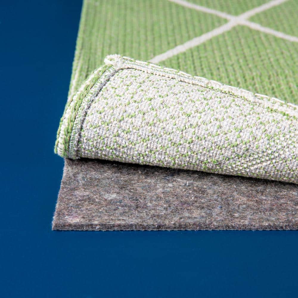 Uni-Luxe 6' Square Dual-Surface Non-Slip Gray Rug Pad