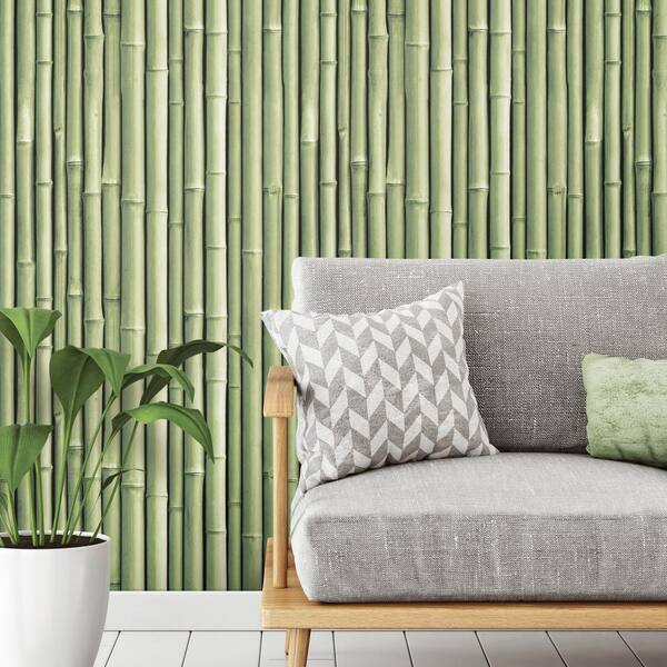 RoomMates Bamboo Green Peel and Stick Wallpaper (Covers  sq. ft.)  RMK11449WP - The Home Depot