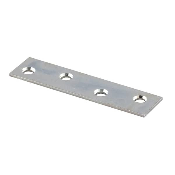 Mending Plate, 14 ga. x 3/4 in. x 3 in., Steel Construction, Zinc Plated (10-pack)