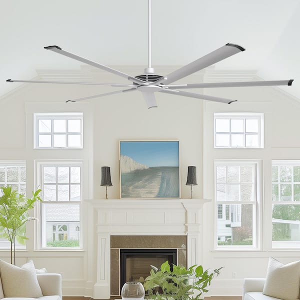 Parrot Uncle 7 ft. Indoor/Outdoor Industrial Nickel 7-Blade