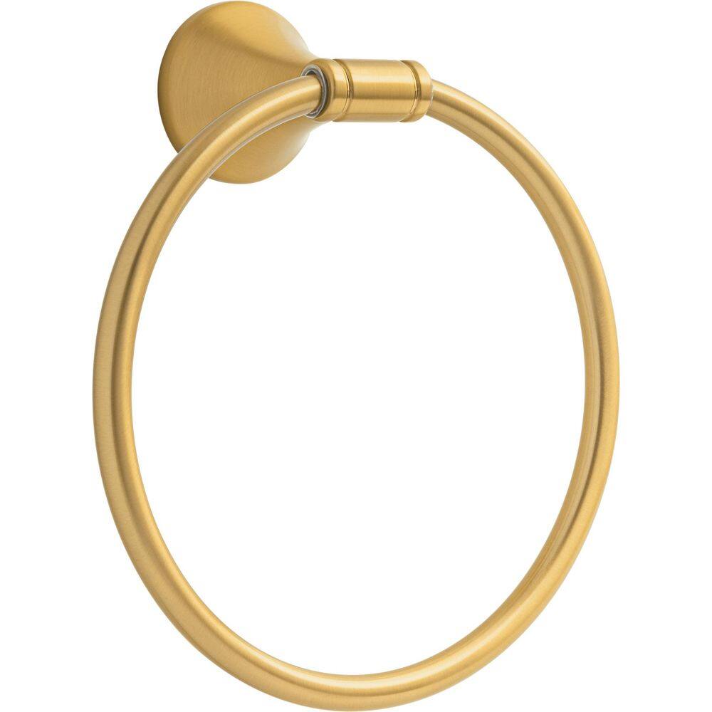 Foundations Design Series Wall Mounted Round Closed Towel Ring Bath Hardware Accessory in Brushed Gold price history on PriceWatchPro
