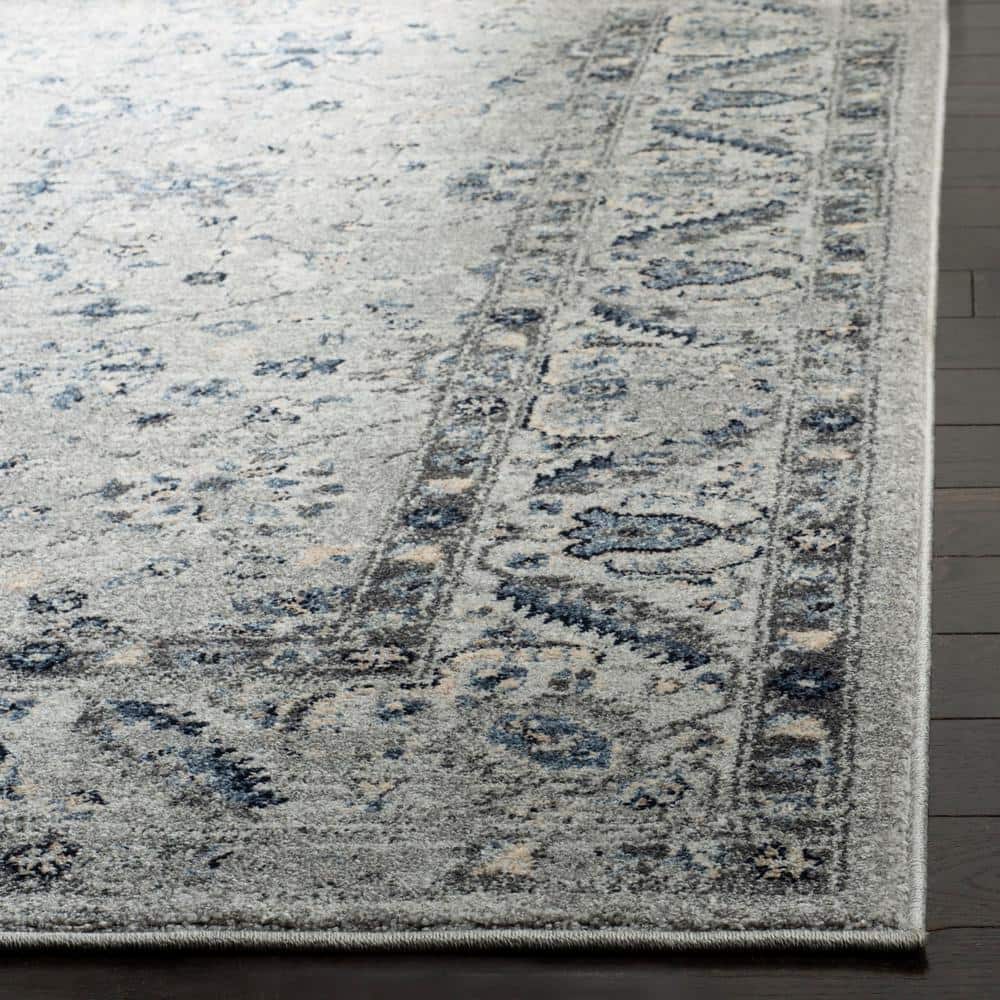 Charleston Heirloom-Style 8' x 10' Hand-Knotted Grey Area Rug
