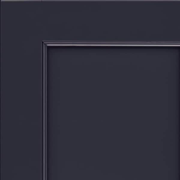 KraftMaid Brooks 7 5/16 in. W x 3/4 in. D x 7 5/16 in. H Quarter Cabinet Door Sample in Midnight