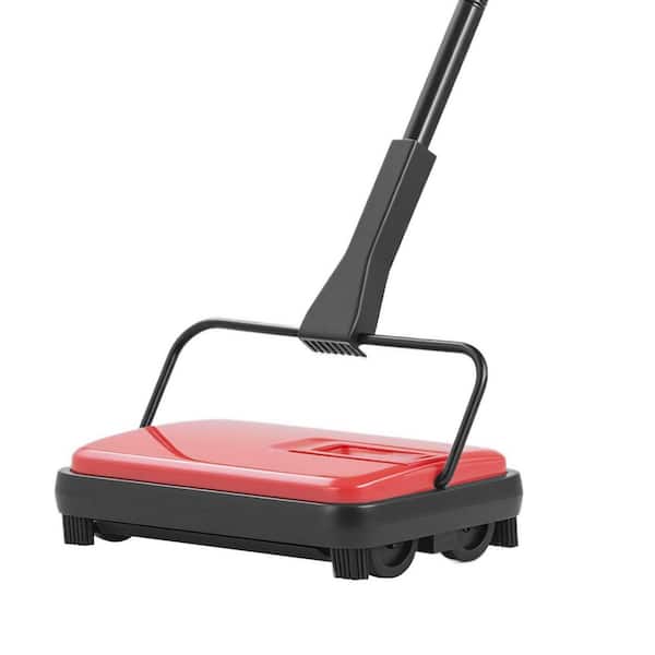 Cordless Manual Upright Carpet Cleaner for home/office carpets, pet hair, dust in Red