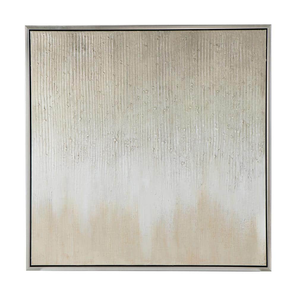 Large White and Gold Abstract Canvas Wall Art